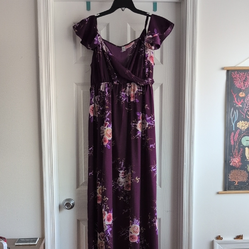 Floral Purple Maxi Dress